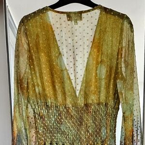 Gracia Peacock Long sleeve Maxi